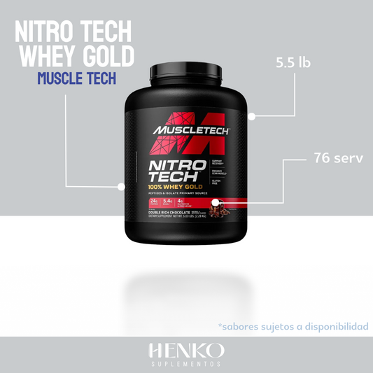 Nitro Tech Proteína Whey gold | MUSCLE TECH | 5.5lb