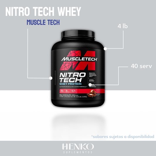 Nitro Tech Proteína Whey | MUSSCLE TECH | 4 lb